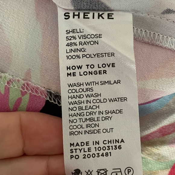 Sheike Fire Island dress button sleeves floral pattern Pink AUS 8/ US 4 - Picture 12 of 12